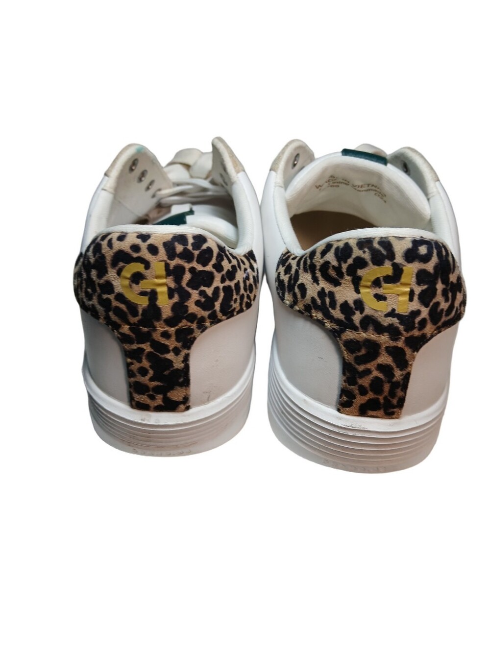 Cole Haan Leather, Suede Plus Leopard Print Heels Sz 7 - Picture 4 of 8